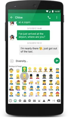 chompSMS emoji add-on android App screenshot 0