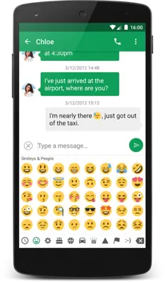 chompSMS emoji add-on android App screenshot 1